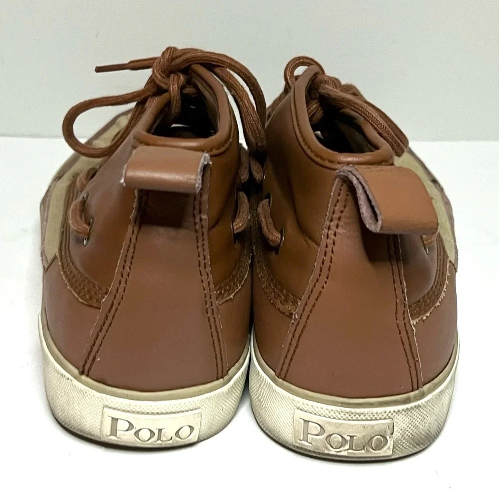 Polo Ralph Lauren Parkstone Lace Up Boat Shoes Sneakers Sz 10